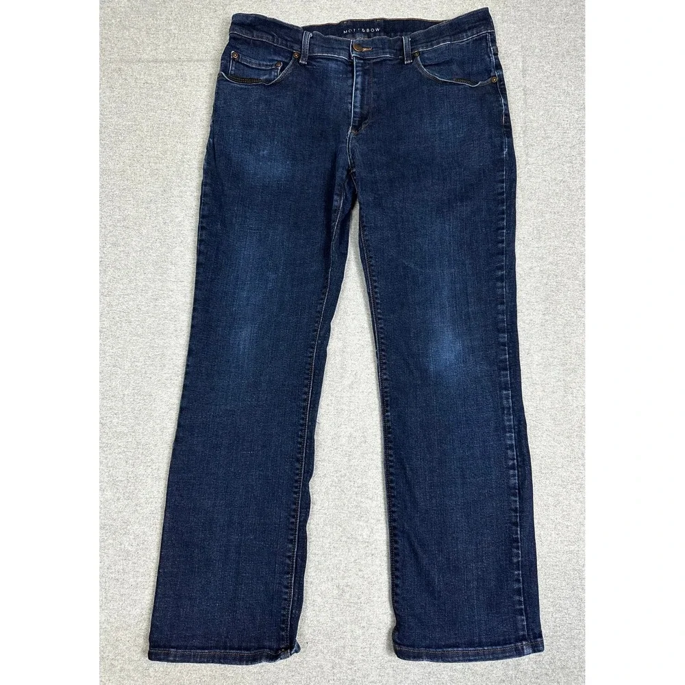 Mott & Bow Straight Jeans Mens 38x32 Dark Wash Straight Leg Denim Pants